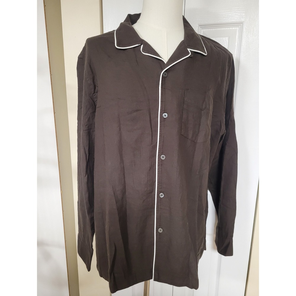 Todd Snyder Brown Tipped Flannel Big&Tall Shirt Herringbone Cotton Size XXL New